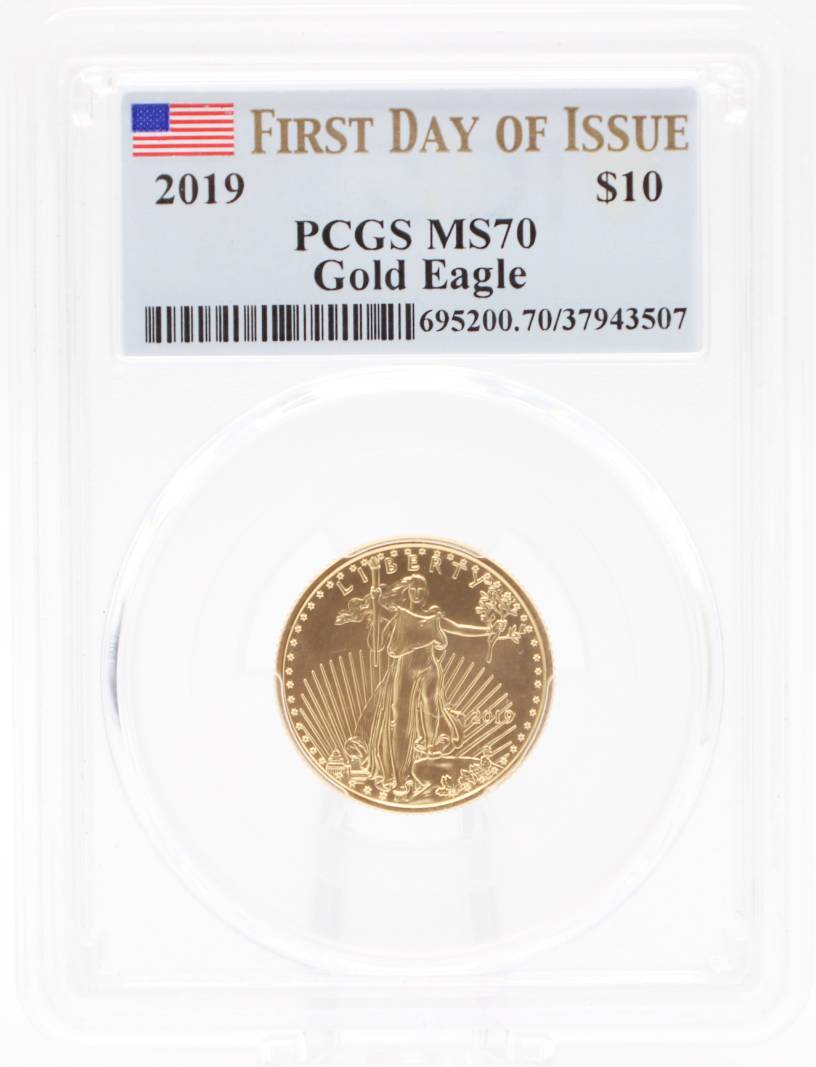 2019 PCGS MS70 $10 Gold American Eagle FDOI